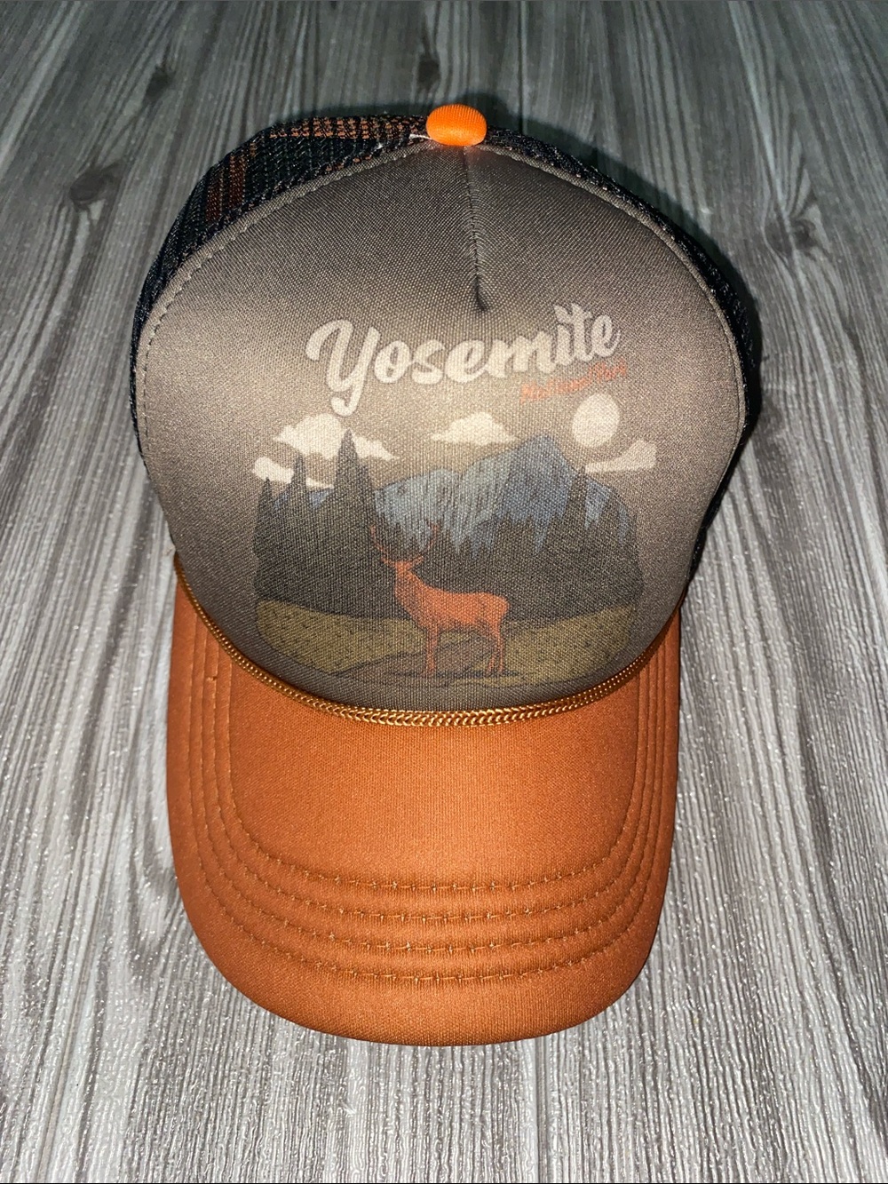 Yosemite Graphic Trucker Hat - Rust Orange
